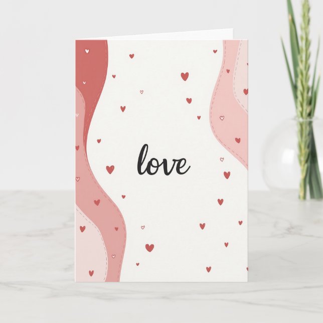 Red Romantic Love Card (Front)