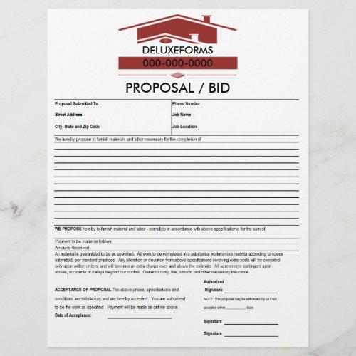 Red Roof Proposal Form