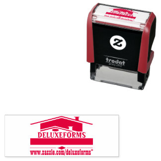 Red Roof Self Inking Rubber Stamp