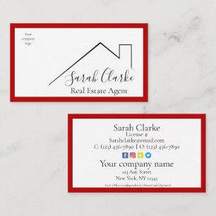 Red Roof Top  Business Card