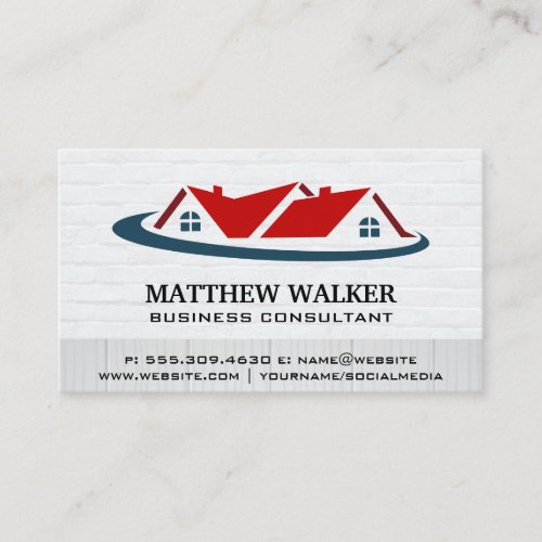 Red Roof Top Home Logo Business Card