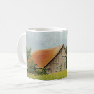 Red-Roofed Barn in the Meadow Mug