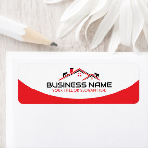 Red Roofers Professional Roofing Service Label