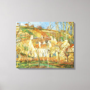 Red Roofs, Corner of a Village, Winter by Pissarro Canvas Print