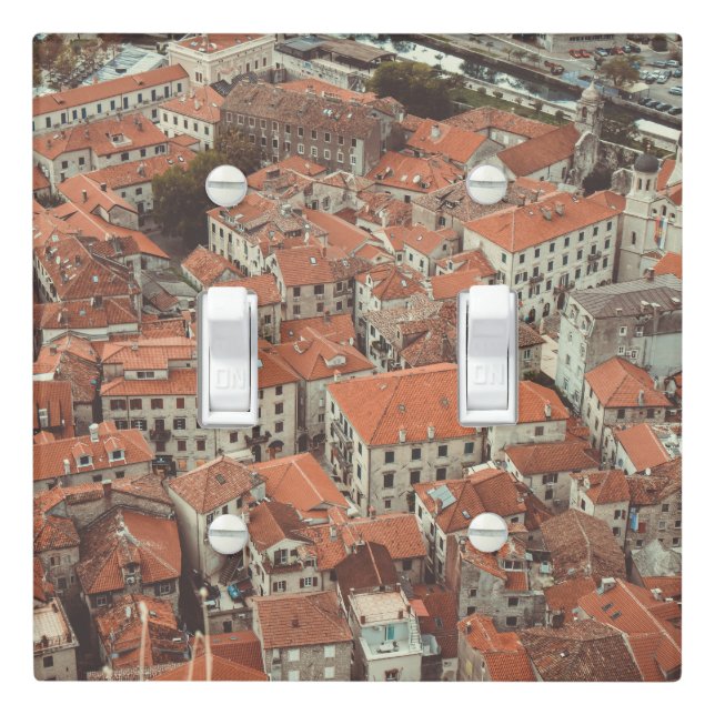 Red Roofs of Kotor (Montenegro) Light Switch Cover (In Situ)