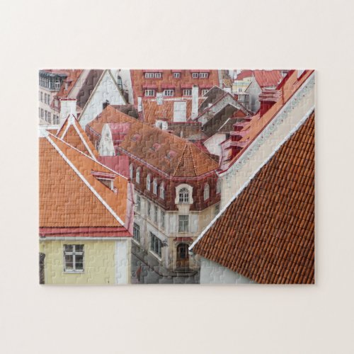 Red Roofs Village Tallinn Estonia Travel Photo Jigsaw Puzzle