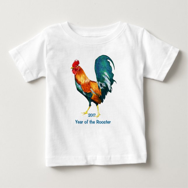 Red Rooster 2017 Chinese New Year Baby Shirt (Front)