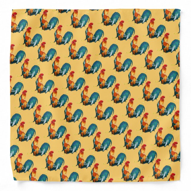 Red Rooster Bird Animal Bandana (Front)