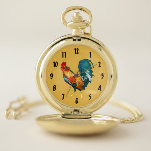 Rooster alarm outlet wrist watch