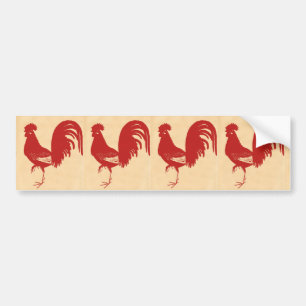 Red Rooster Bumper Sticker