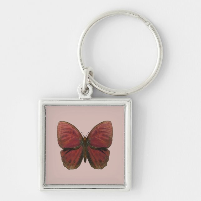 Red Rooster Butterfly Keychain (Front)