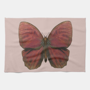Red Rooster Butterfly Kitchen Towel