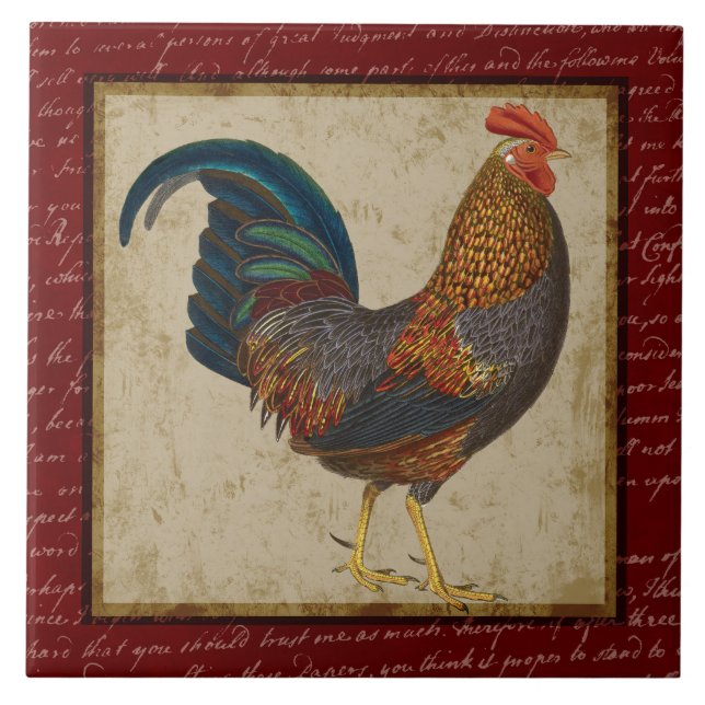 Red Rooster Ceramic Tile (Front)