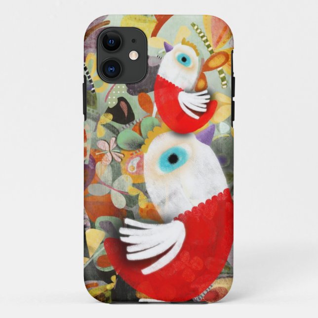 Red Rooster Chooks domesticated fowl Case-Mate iPhone Case (Back)