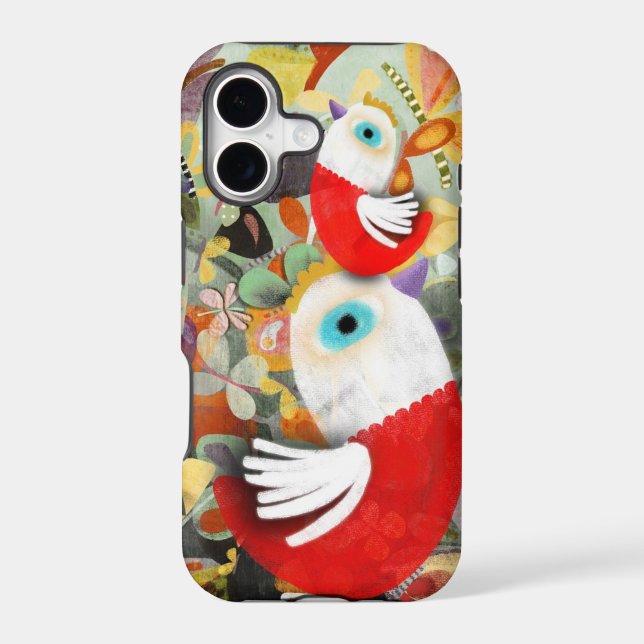 Red Rooster Chooks domesticated fowl Iphone Case (Back)