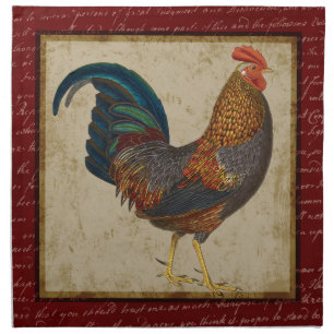 Red Rooster Cloth Napkin