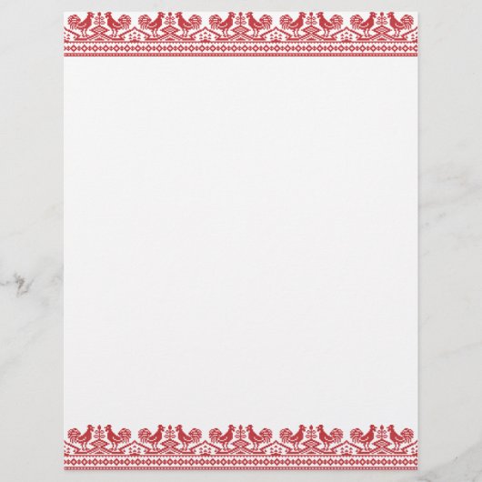 Red Rooster cross-stitch (Front)