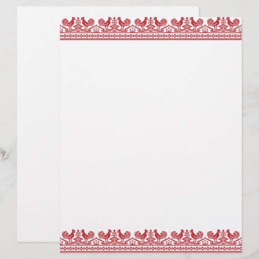 Red Rooster cross-stitch (Front/Back)