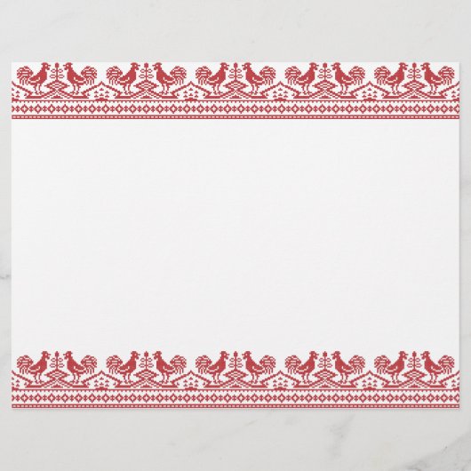 Red Rooster cross-stitch (Front)