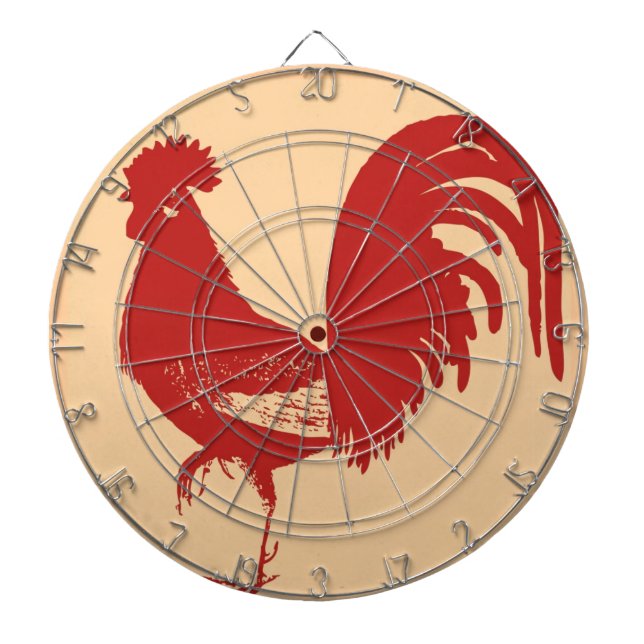 Red Rooster Dart Board (Front)