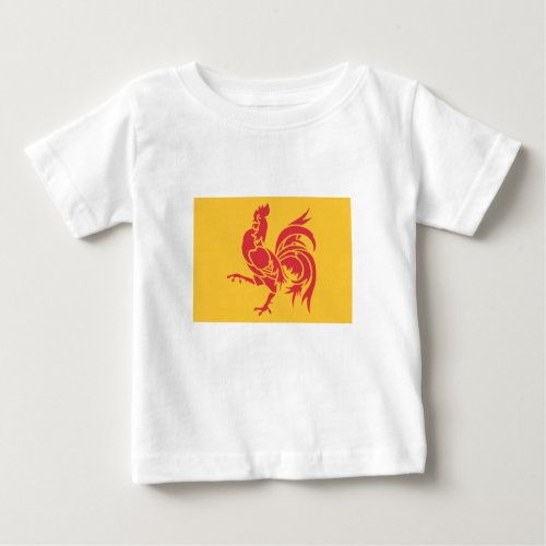 Red Rooster Flag of Wallonia Baby T_Shirt