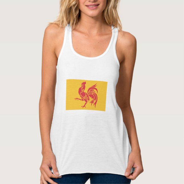 Red Rooster (Flag of Wallonia) Tank Top (Front)