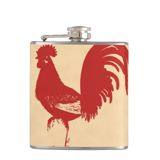 Red Rooster Flask (Front)