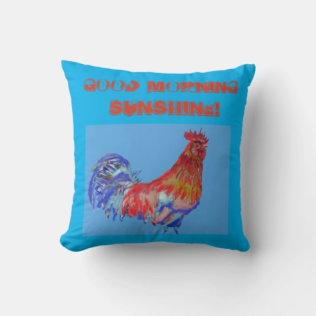 Red Rooster Good Morning Sunshine Cushion (Front)
