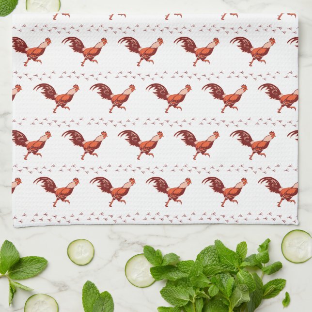 Red Rooster Kitchen Towel (Folded)