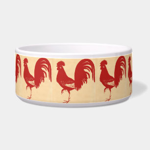 Red Rooster Pet Bowl