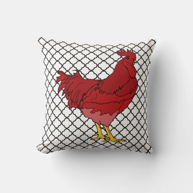 Red Rooster Pillow (Front)
