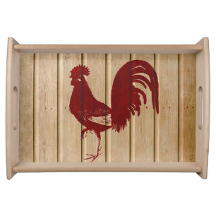 Red Rooster Serving Tray