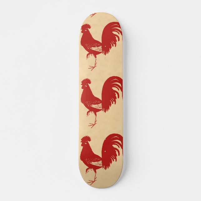 Red Rooster Skateboard Deck (Front)