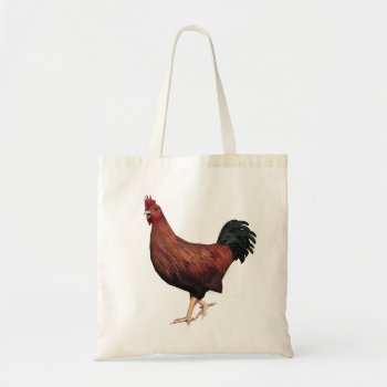 Red Rooster Tote Bag by Emangl3D at Zazzle
