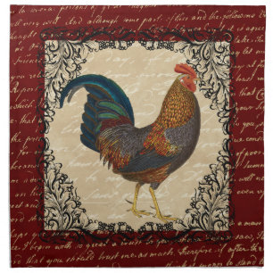 Red Rooster Vintage Cloth Napkin
