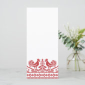 Red Roosters cross-stitch Russian Pattern (Standing Front)