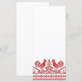 Red Roosters cross-stitch Russian Pattern (Front/Back)
