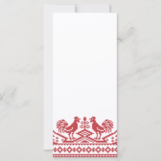 Red Roosters cross-stitch Russian Pattern (Front)