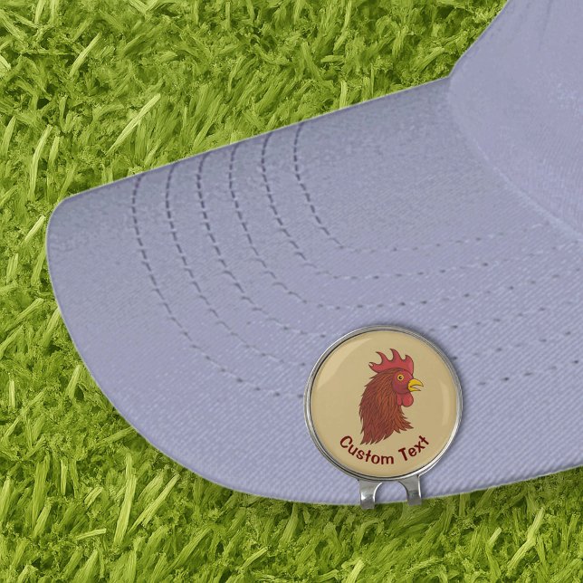 Red Rooster's Head Golf Hat Clip (Creator Uploaded)
