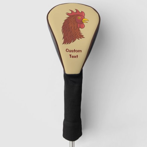 Red Roosters Head Golf Head Cover