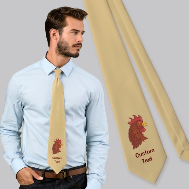 Red Rooster's Head Neck Tie (Creator Uploaded)