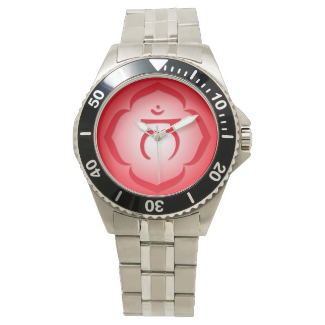 Red Root Chakra Symbol - 1st Chakra - Muladhara Watch (Front)