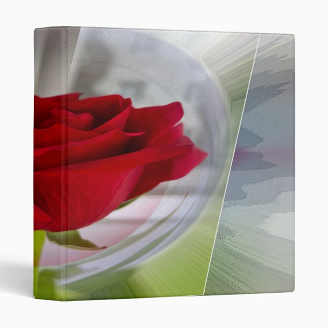 Red rose 2 3 ring binder (Front/Spine)