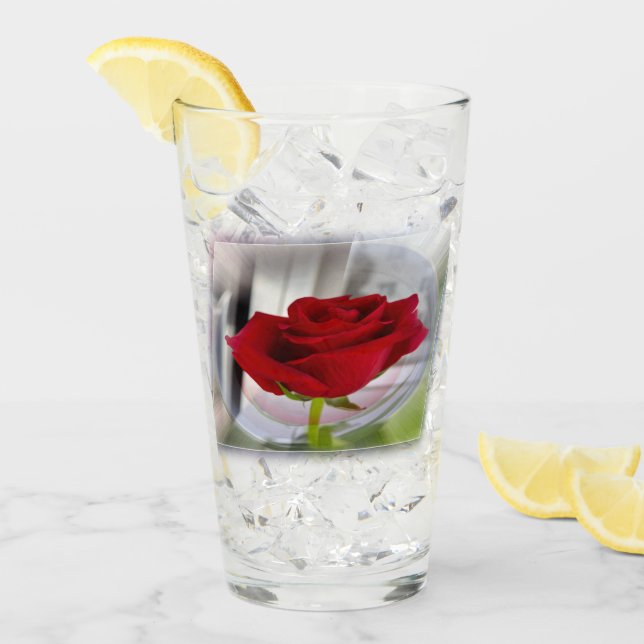 Red rose 2 glass (Front Ice)