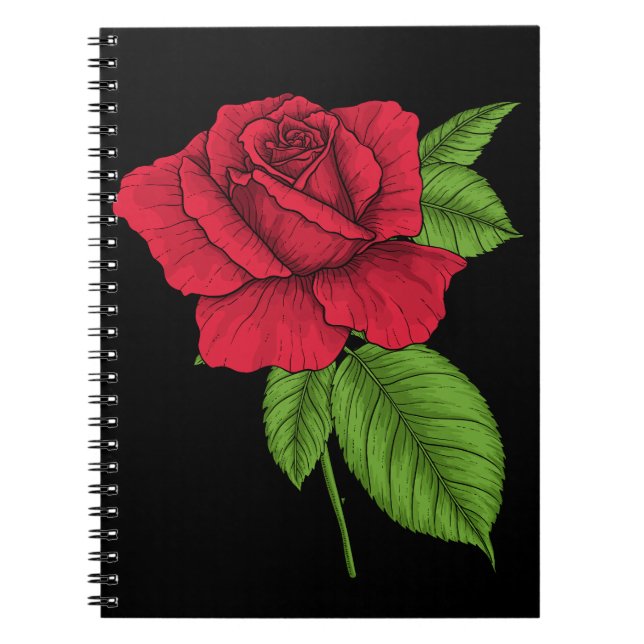 Red rose 2 notebook (Front)