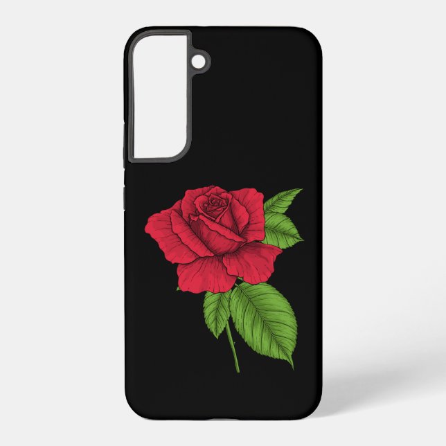 Red rose 2 samsung galaxy case (Back)