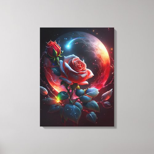 Red Rose 457 cm x 61 cm Canvas Print