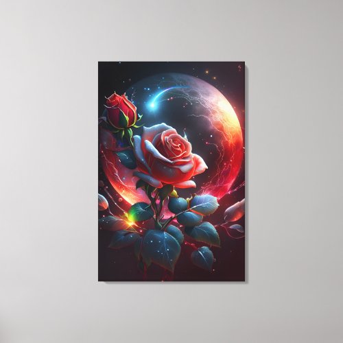 Red Rose 61 cm x 914 cm Canvas Print