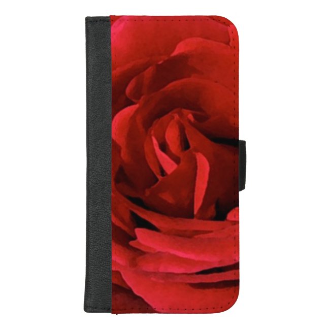 Red Rose Abstract iPhone 8/7 Plus Wallet Case