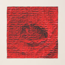Red Rose Abstract Square Chiffon Scarf